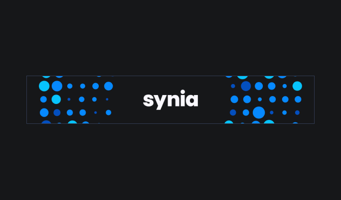 Preview of Synia LinkedIn cover and profile assets.
